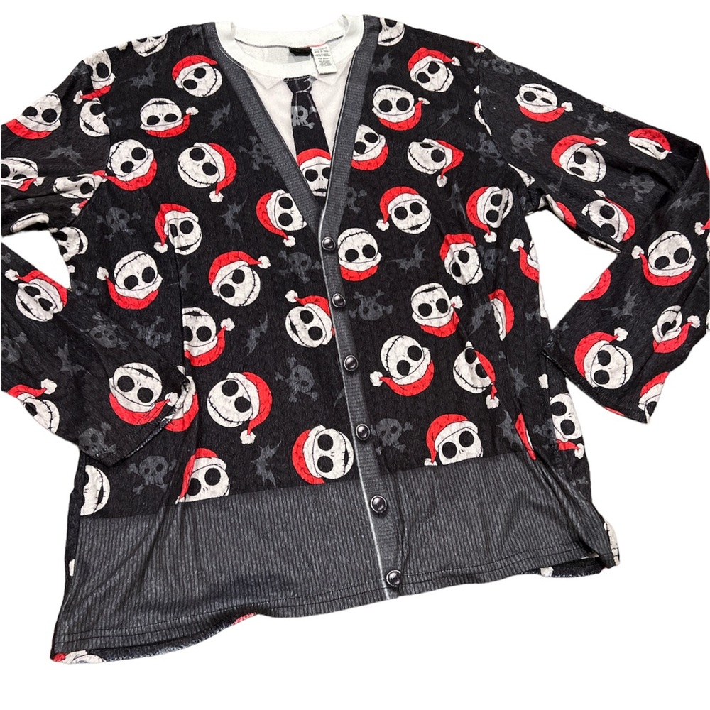 Black XL The Nightmare Before Christmas Jack Skellington Plush Sweatshirt/Hoodie